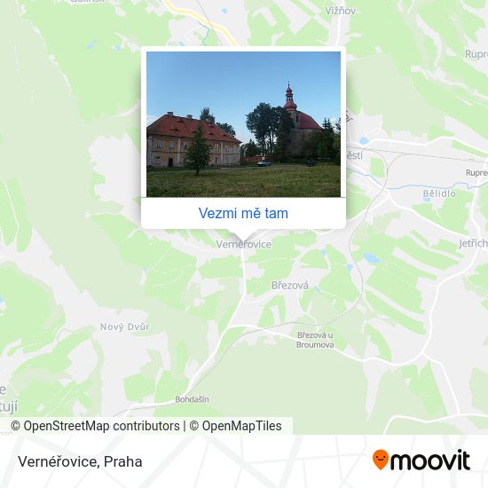 Vernéřovice mapa
