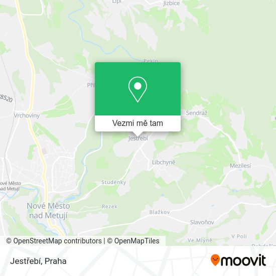 Jestřebí mapa