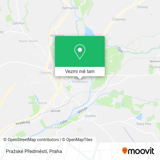 Pražské Předměstí mapa