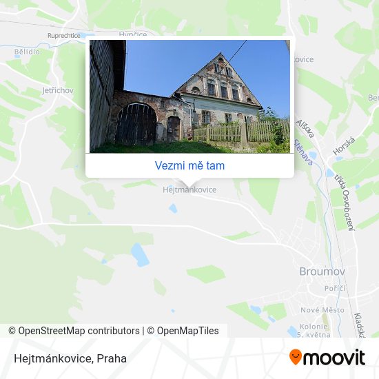 Hejtmánkovice mapa