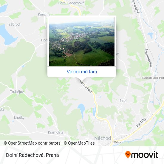 Dolní Radechová mapa