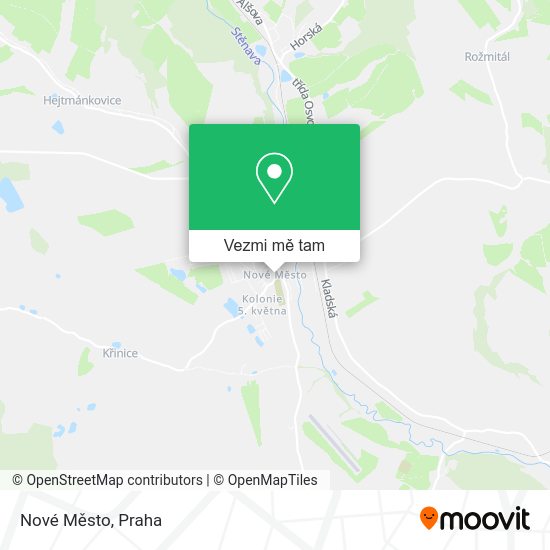 Nové Město mapa
