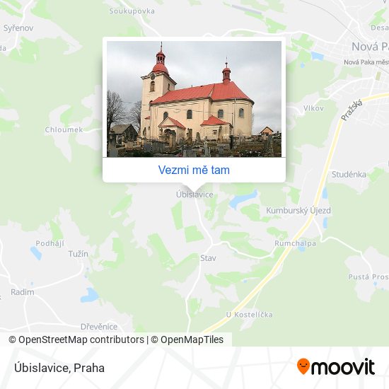 Úbislavice mapa