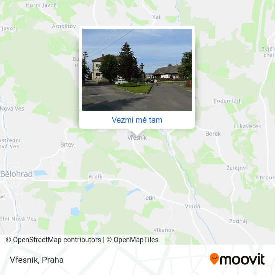 Vřesník mapa