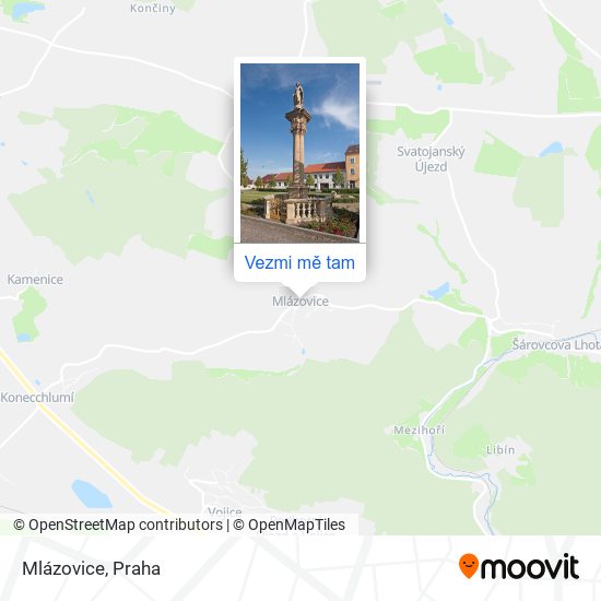 Mlázovice mapa