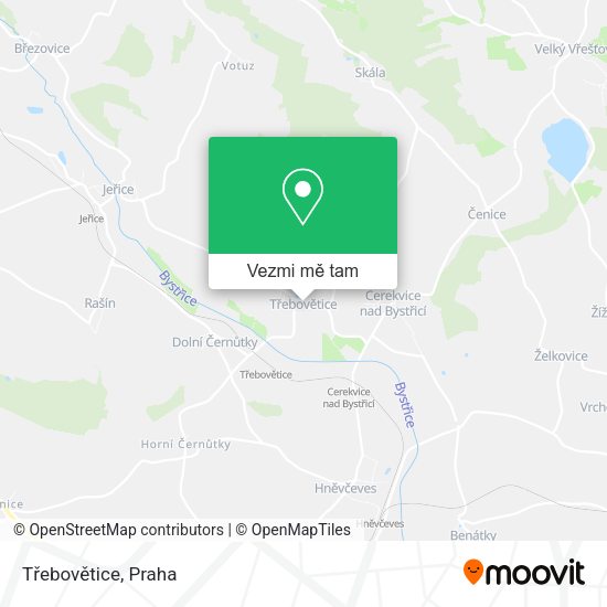 Třebovětice mapa
