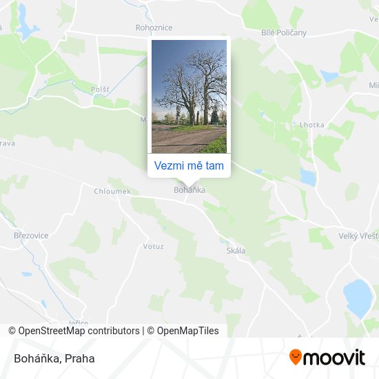 Boháňka mapa