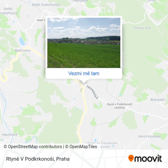 Rtyně V Podkrkonoší mapa