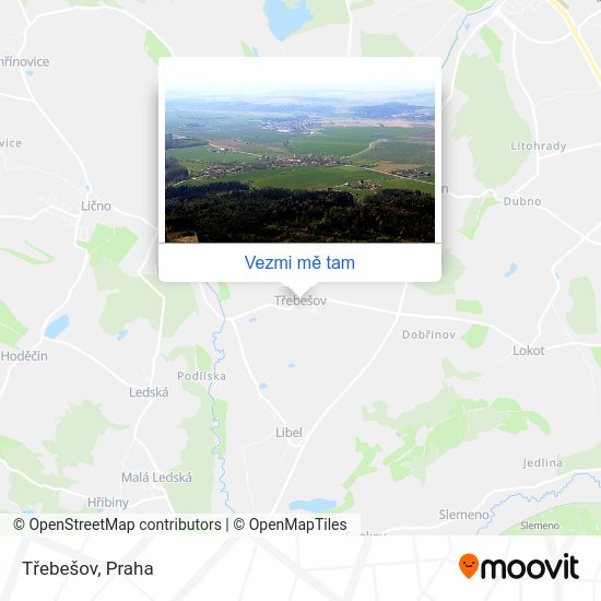 Třebešov mapa