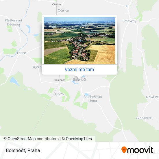 Bolehošť mapa