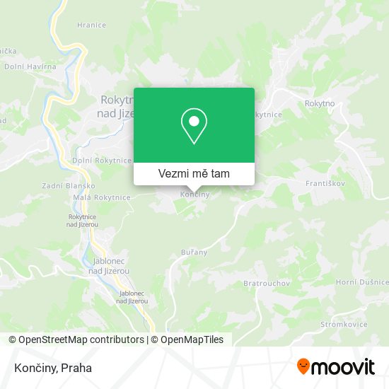 Končiny mapa