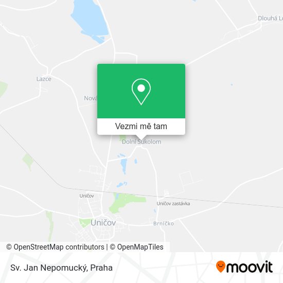 Sv. Jan Nepomucký mapa