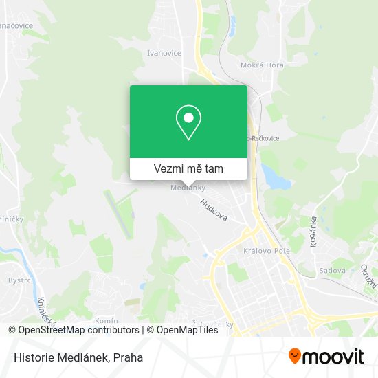 Historie Medlánek mapa