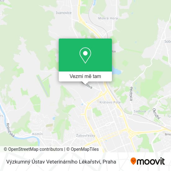 Výzkumný Ústav Veterinárního Lékařství mapa