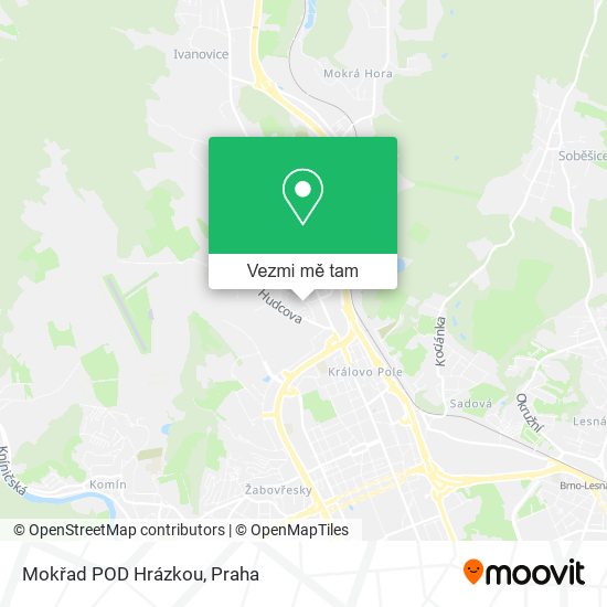 Mokřad POD Hrázkou mapa