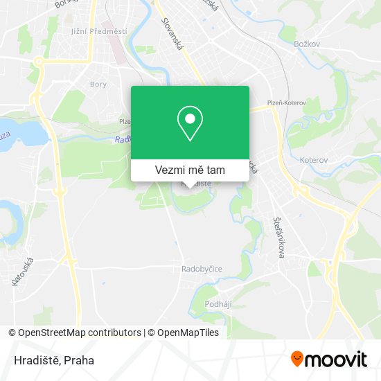 Hradiště mapa