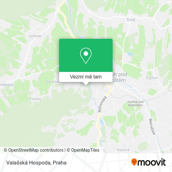 Valašská Hospoda mapa