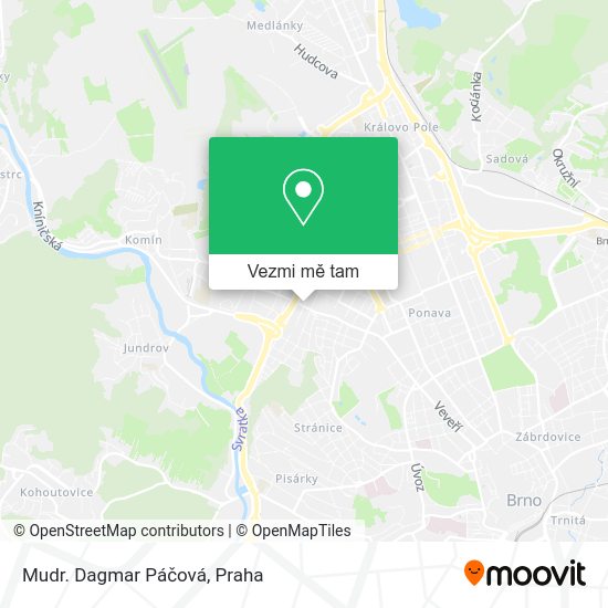 Mudr. Dagmar Páčová mapa