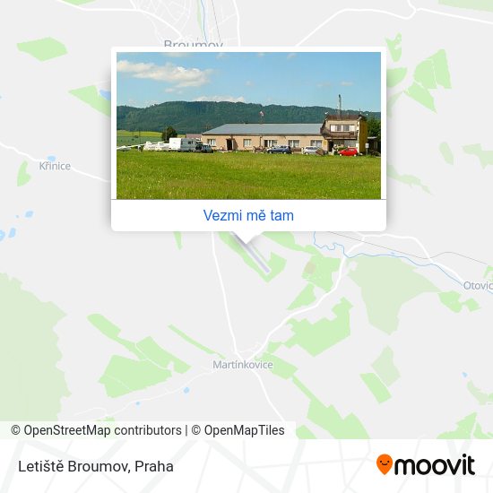 Letiště Broumov mapa