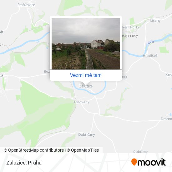 Zálužice mapa