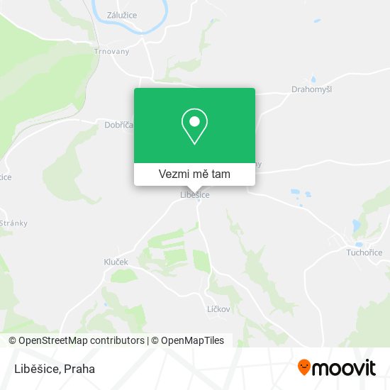 Liběšice mapa