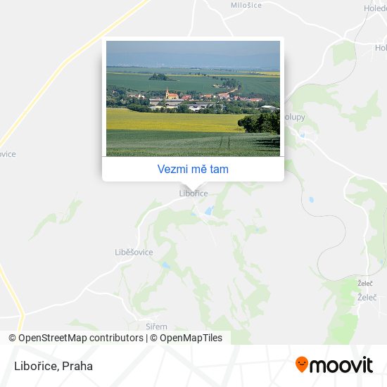 Libořice mapa