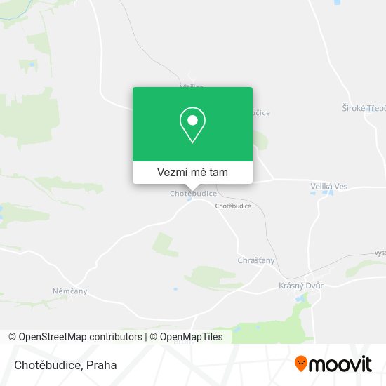 Chotěbudice mapa