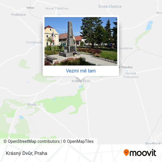 Krásný Dvůr mapa