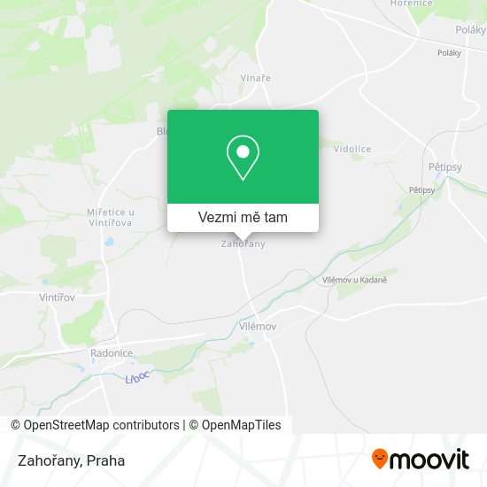 Zahořany mapa