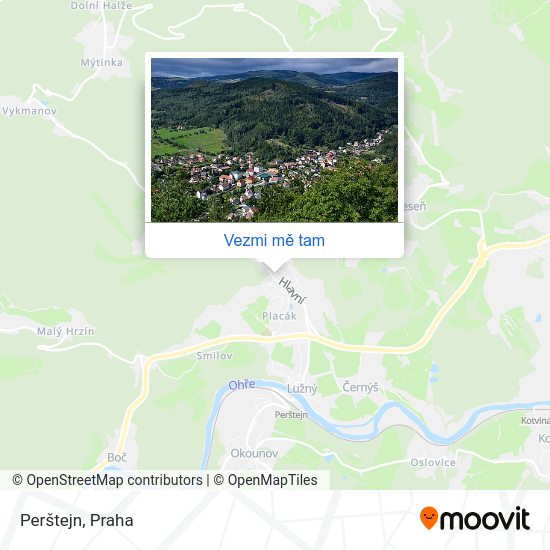 Perštejn mapa