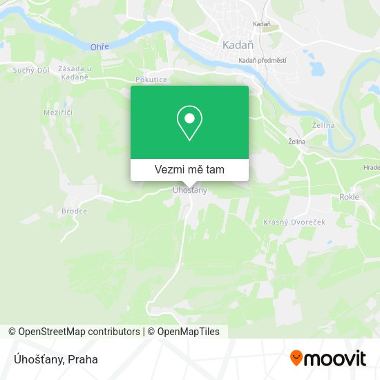 Úhošťany mapa