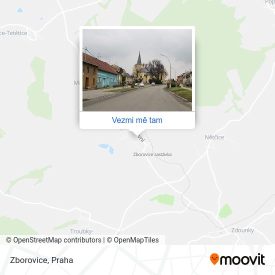 Zborovice mapa