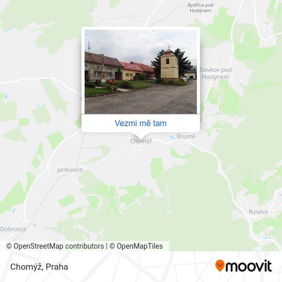 Chomýž mapa