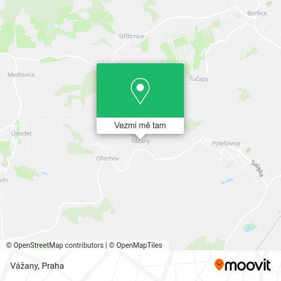 Vážany mapa