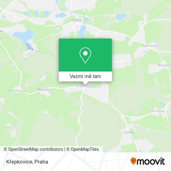 Křepkovice mapa
