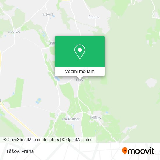 Těšov mapa