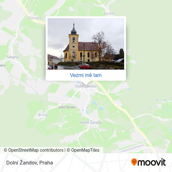 Dolní Žandov mapa