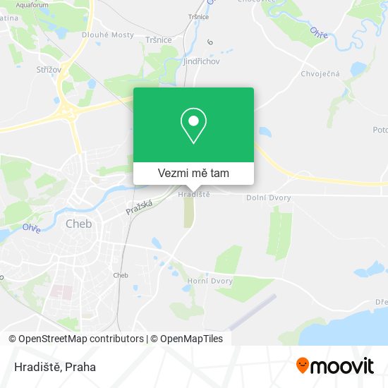 Hradiště mapa