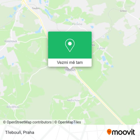Třebouň mapa