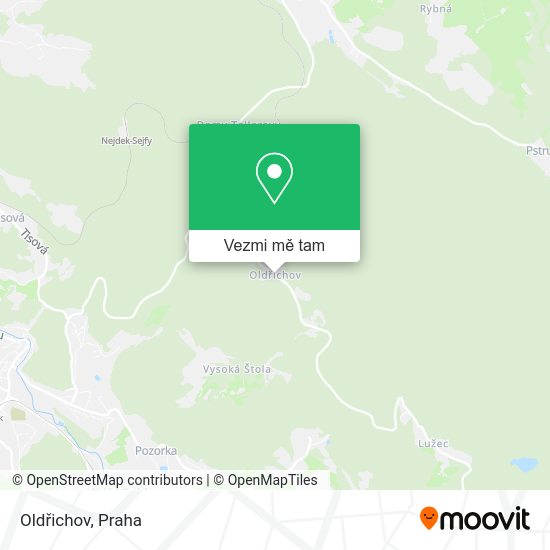 Oldřichov mapa