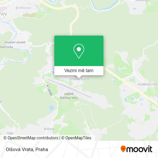 Olšová Vrata mapa