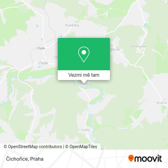 Čichořice mapa