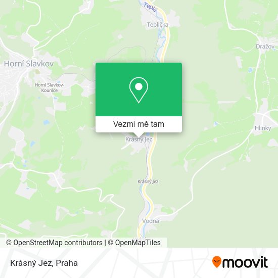 Krásný Jez mapa