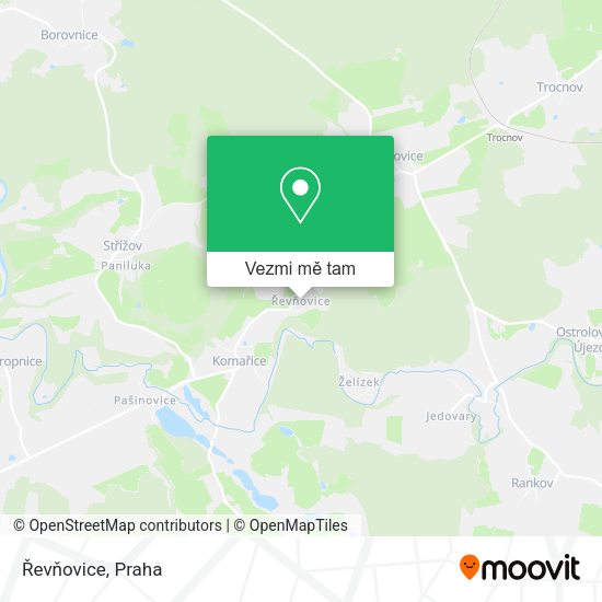 Řevňovice mapa