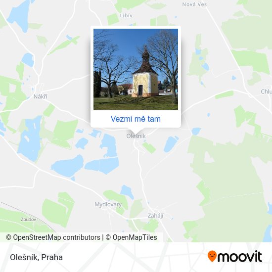 Olešník mapa