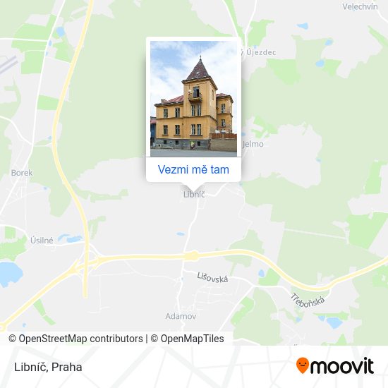 Libníč mapa