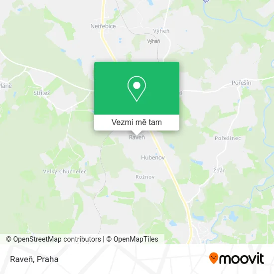 Raveň mapa