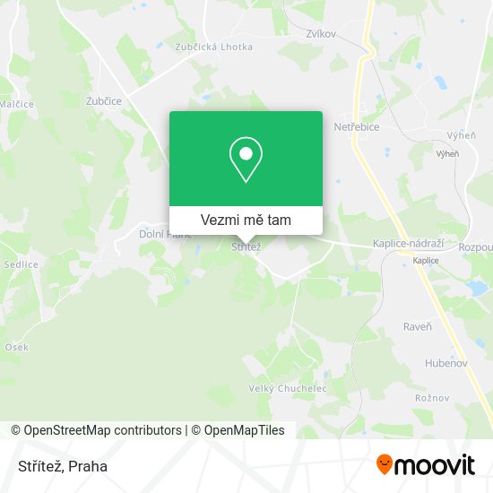 Střítež mapa