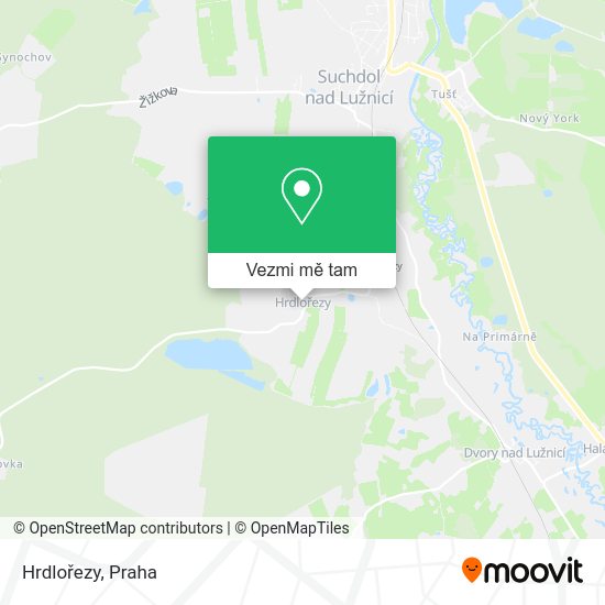 Hrdlořezy mapa