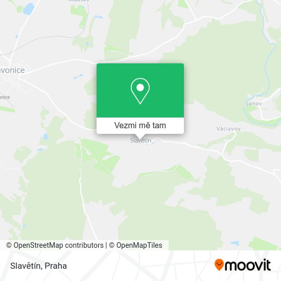 Slavětín mapa